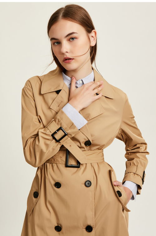 【拓谷20年春裝新款女式風衣外套】- 