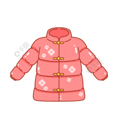 卡通手繪東北棉服棉襖線條插畫矢量裝飾元素模板免費下載_eps格式_2000像素_編號40709919